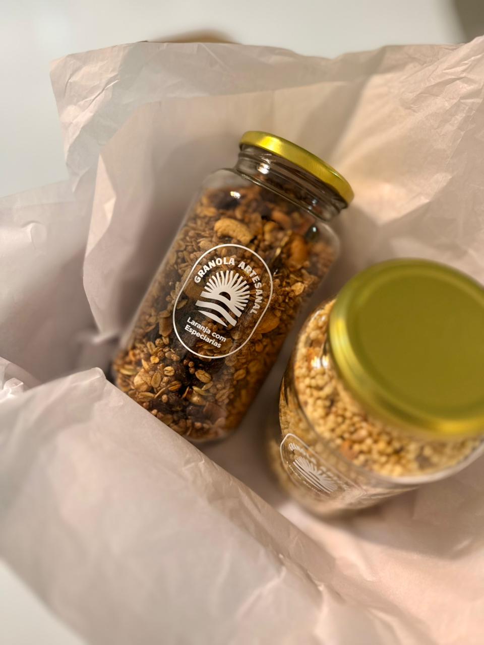 Granola artesanal Laranja com Especiarias em pote de vidro